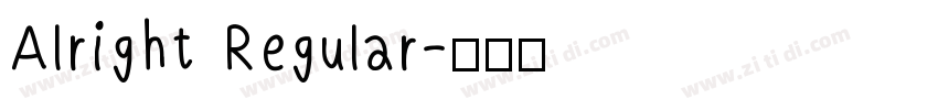 Alright Regular字体转换